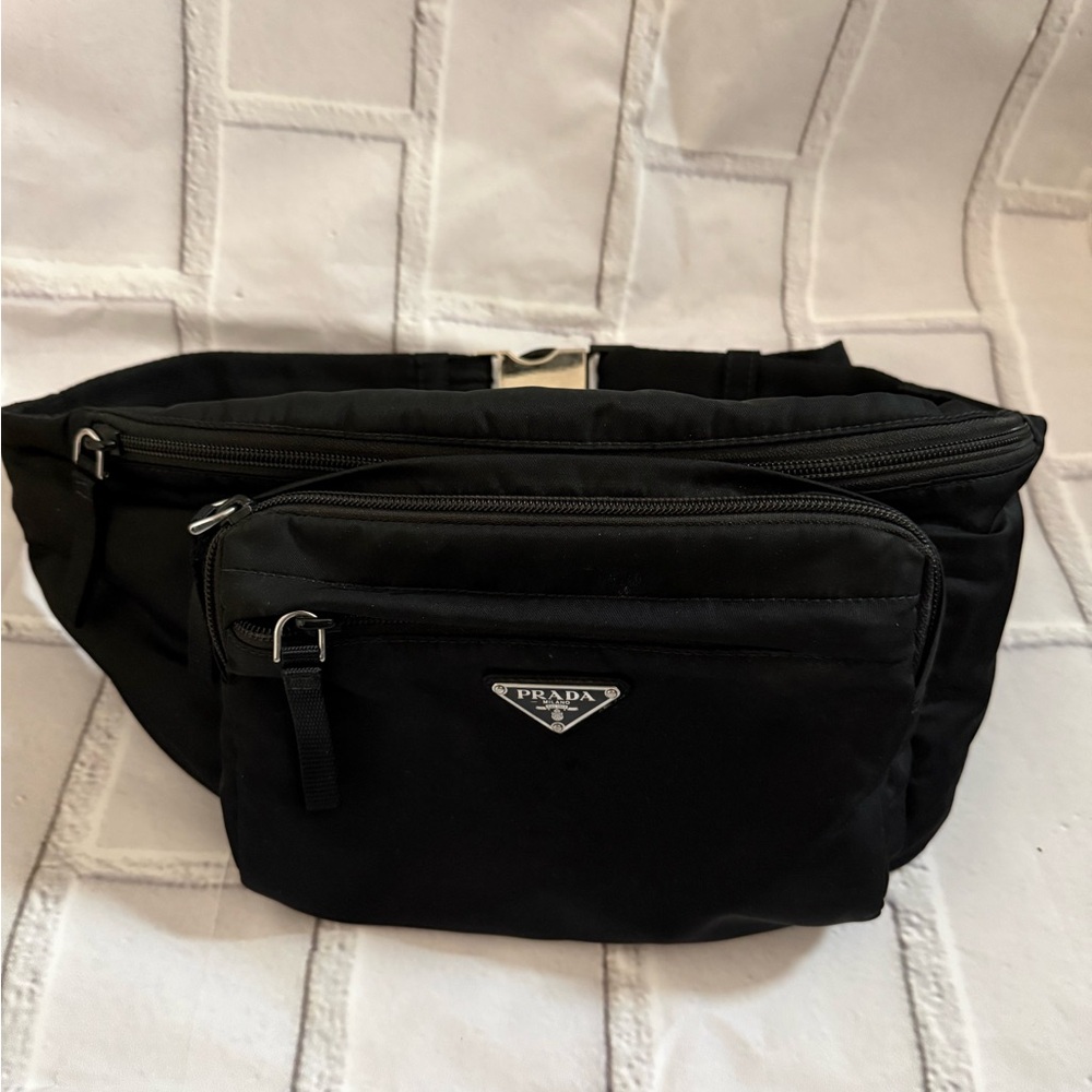 Prada unisex Black Belt Bag